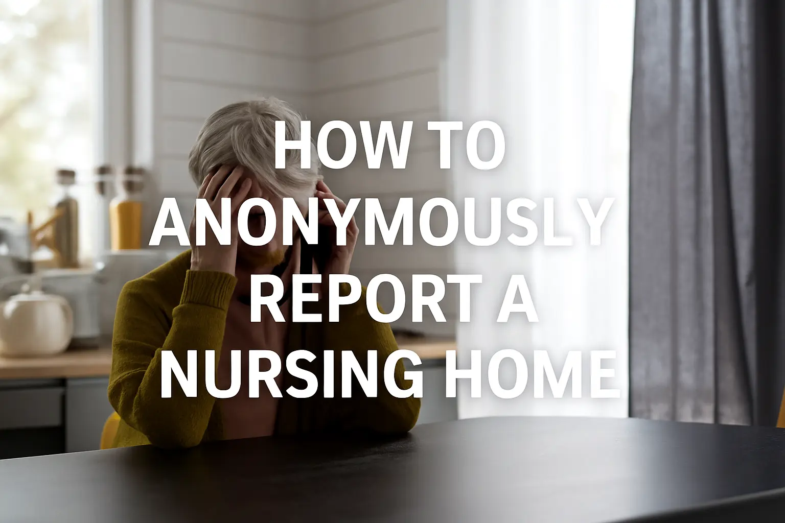 How to Anonymously Report a Nursing Home